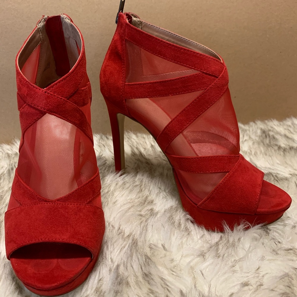 Mix No. 6 Caminero Bootie Mesh and “suede” Heels